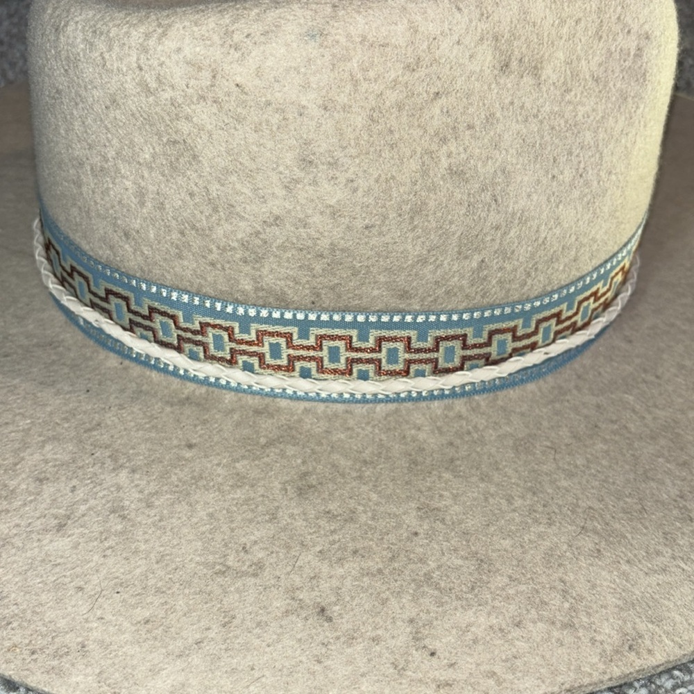 AMERICAN HAT MAKERS Maldives Moon Wide Brim Felt Fedora Size Small 55cm - Picture 10 of 14